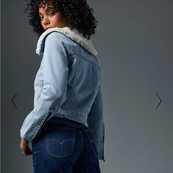 Levi’s Retro sherpa trucker denim jacket large NWT - Picture 2 of 13